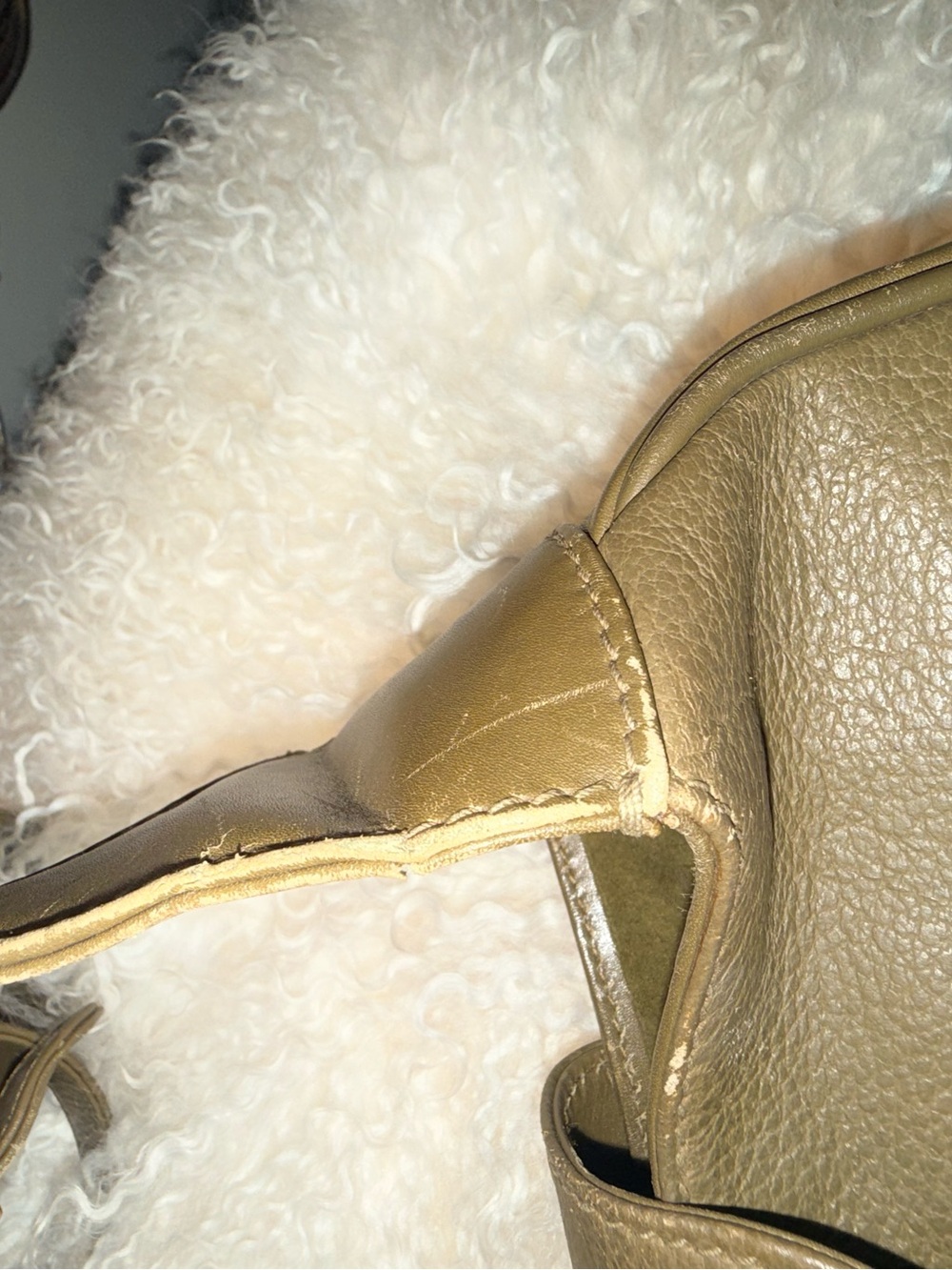 Vintage GUCCI Olive Green Leather Horsebit Flap Bag Y2K Tom Ford - Picture 12 of 16